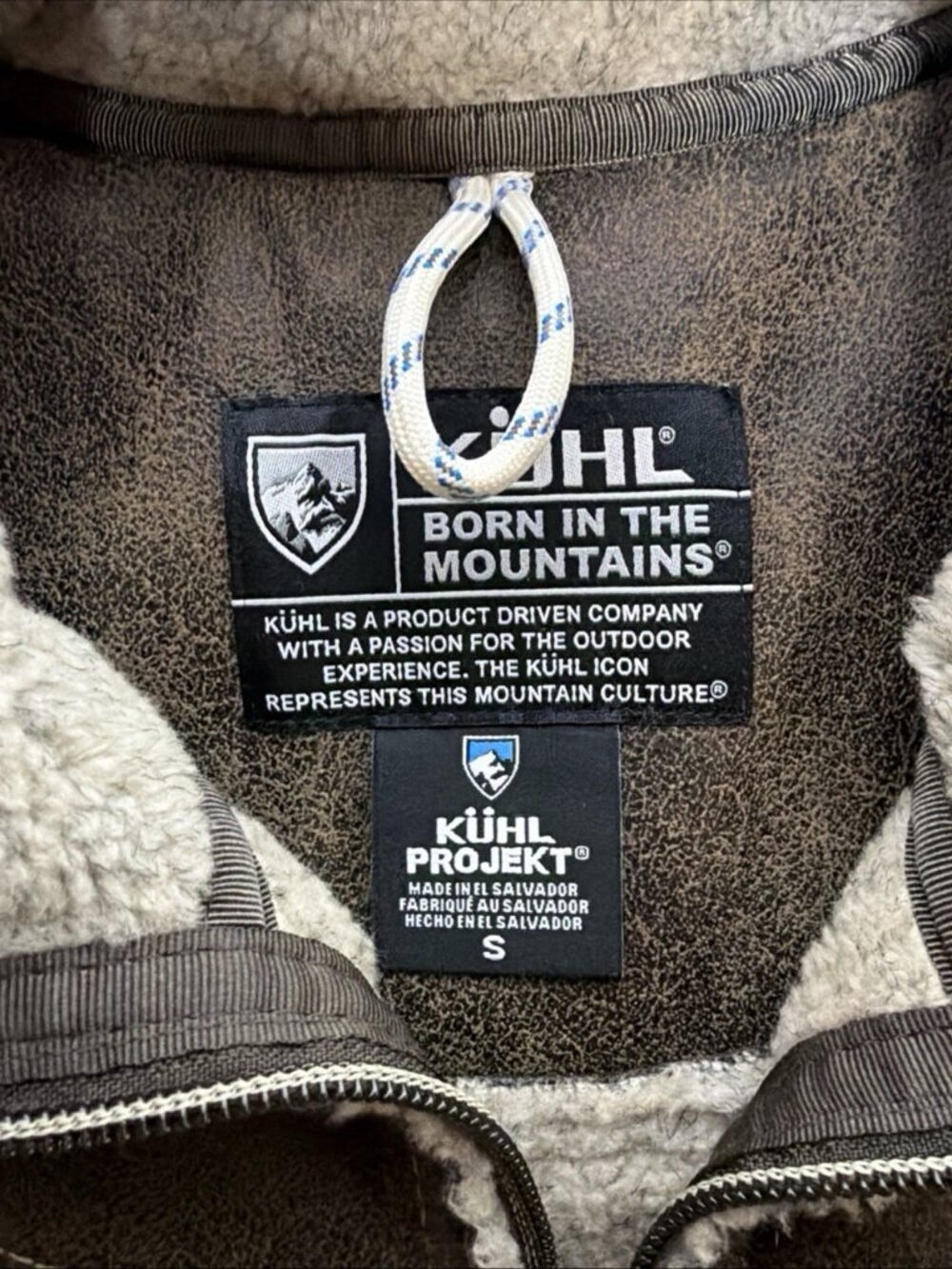 Kuhl Dani Projekt Sherpa Vest Brown Suede Wool Blend Fleece Women's Small - Picture 3 of 6